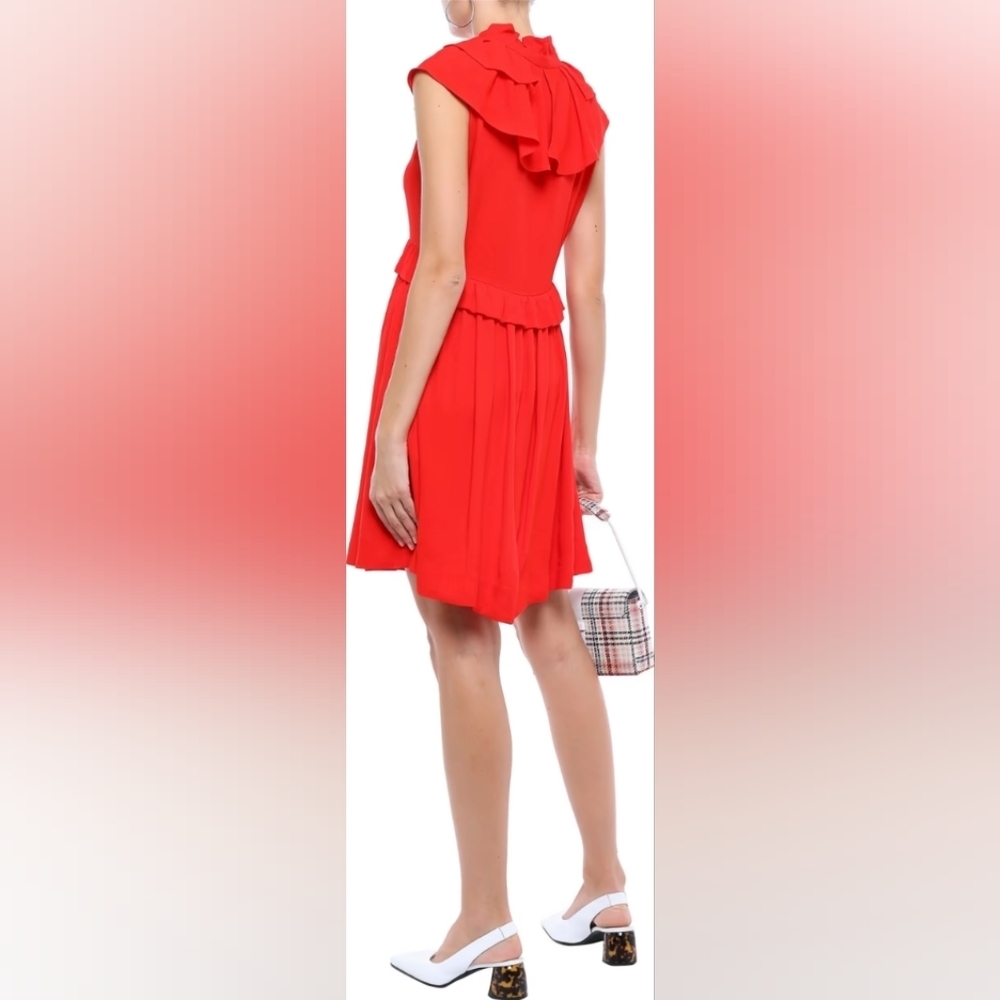 π₯ Host Pick π₯ MAJE Red Rutta Ruffled Crepe Mini Dress - Picture 15 of 16